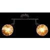 Illuminazione Globo Lighting Frosta Plafoniera Cromo, Nero, 2-Luci