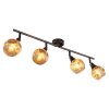 Illuminazione Globo Lighting Frosta Plafoniera Cromo, Nero, 4-Luci