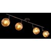 Illuminazione Globo Lighting Frosta Plafoniera Cromo, Nero, 4-Luci