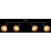 Illuminazione Globo Lighting Frosta Plafoniera Cromo, Nero, 4-Luci