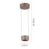 Illuminazione Paul Neuhaus Clipse Lampada a sospensione LED Bronzo, 2-Luci, Telecomando