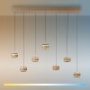 Illuminazione Paul Neuhaus Rings Lampada a sospensione LED Bronzo, Cromo, 7-Luci, Telecomando