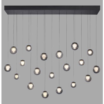 Illuminazione Paul Neuhaus Popup Lampada a sospensione LED Grigio, 19-Luci, Telecomando
