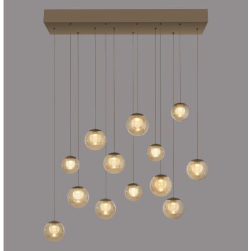 Illuminazione Paul Neuhaus Popup Lampada a sospensione LED Bronzo, 13-Luci, Telecomando