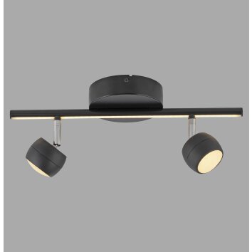 Illuminazione Leuchten Direkt JARIK Plafoniera LED Nero, 3-Luci