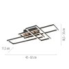 Illuminazione Leuchten Direkt AKUSTIKA Plafoniera LED Nero, 1-Luce