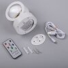 Illuminazione Leuchten Direkt AKKU-CHIA Applique LED Bianco, 2-Luci, Telecomando