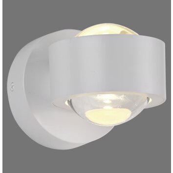 Illuminazione Leuchten Direkt AKKU-CHIA Applique LED Bianco, 2-Luci, Telecomando