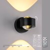 Illuminazione Leuchten Direkt AKKU-CHIA Applique LED Nero, 2-Luci, Telecomando