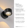 Illuminazione Leuchten Direkt AKKU-CHIA Applique LED Nero, 2-Luci, Telecomando