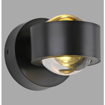 Illuminazione Leuchten Direkt AKKU-CHIA Applique LED Nero, 2-Luci, Telecomando