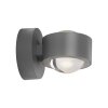 Illuminazione Leuchten Direkt AKKU-CHIA Applique LED Argento, 2-Luci, Telecomando