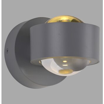 Illuminazione Leuchten Direkt AKKU-CHIA Applique LED Argento, 2-Luci, Telecomando