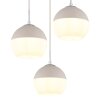 Illuminazione Globo Lighting Ragusa Lampadario a sospensione Cromo, Bianco, 3-Luci