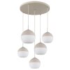 Illuminazione Globo Lighting Ragusa Lampadario a sospensione Cromo, Bianco, 5-Luci
