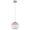 Illuminazione Globo Lighting Ragusa Lampadario a sospensione Cromo, Bianco, 1-Luce