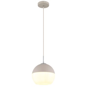 Illuminazione Globo Lighting Ragusa Lampadario a sospensione Cromo, Bianco, 1-Luce
