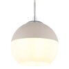 Illuminazione Globo Lighting Ragusa Lampadario a sospensione Cromo, Bianco, 1-Luce
