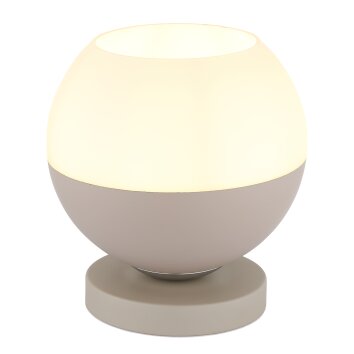 Illuminazione Globo Lighting Ragusa Lampada da tavolo Cromo, Bianco, 1-Luce