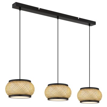 Illuminazione Globo Lighting Bambora Lampadario a sospensione LED Nero, 1-Luce