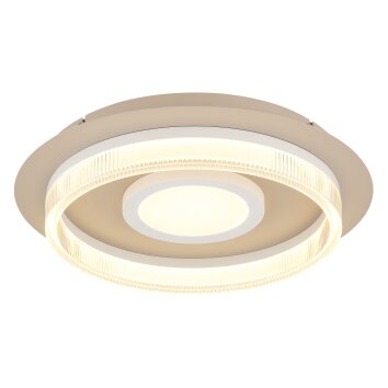 Illuminazione Globo Lighting Zara Plafoniera LED Sabbia, Bianco, 1-Luce