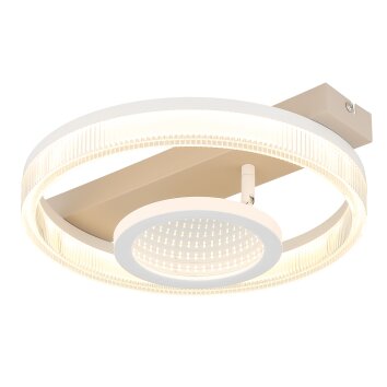 Illuminazione Globo Lighting Zara Plafoniera LED Sabbia, Bianco, 1-Luce