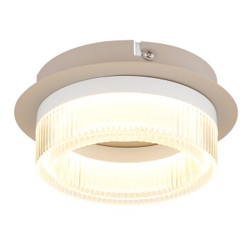 Illuminazione Globo Lighting Zara Plafoniera LED Sabbia, Bianco, 1-Luce