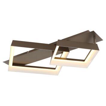 Illuminazione Globo Lighting Syrakus Plafoniera LED Marrone, 1-Luce