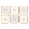 Illuminazione Globo Lighting Mosaiko Plafoniera LED Sabbia, Bianco, 1-Luce, Telecomando