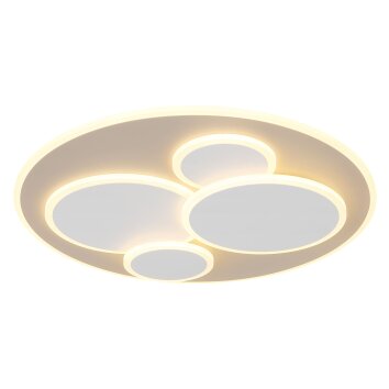 Illuminazione Globo Lighting Monty Plafoniera LED Sabbia, Bianco, 1-Luce