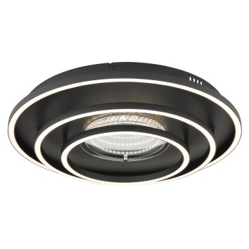Illuminazione Globo Lighting Lawanda Plafoniera LED Nero, 1-Luce