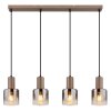 Illuminazione Globo Lighting Walton Lampadario a sospensione Marrone, 4-Luci