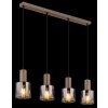 Illuminazione Globo Lighting Walton Lampadario a sospensione Marrone, 4-Luci