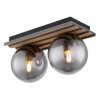Illuminazione Globo Lighting Parsons Plafoniera Écru, Nero, 2-Luci