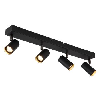 Illuminazione Globo Lighting Este Plafoniera LED Cromo, Nero, 4-Luci