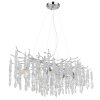 Illuminazione Globo Lighting Kinga Lampadario a corona Argento, 10-Luci