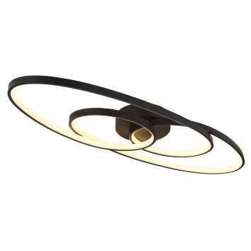 Illuminazione Globo Lighting Spira Plafoniera LED Nero, 1-Luce