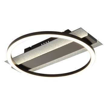 Illuminazione Globo Lighting Norberto Plafoniera LED Nero, Argento, 1-Luce