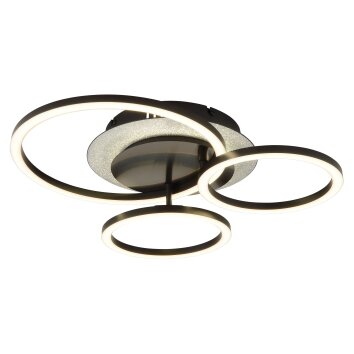 Illuminazione Globo Lighting Norberto Plafoniera LED Nero, Argento, 1-Luce