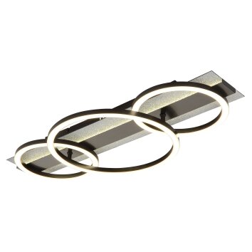 Illuminazione Globo Lighting Norberto Plafoniera LED Nero, Argento, 1-Luce