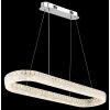Illuminazione Globo Lighting Laurel Lampadario a sospensione LED Cromo, 1-Luce, Telecomando