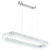 Illuminazione Globo Lighting Laurel Lampadario a sospensione LED Cromo, 1-Luce, Telecomando