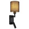 Illuminazione Globo Lighting Zamora Applique Nero, 1-Luce