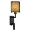 Illuminazione Globo Lighting Zamora Applique Nero, 1-Luce