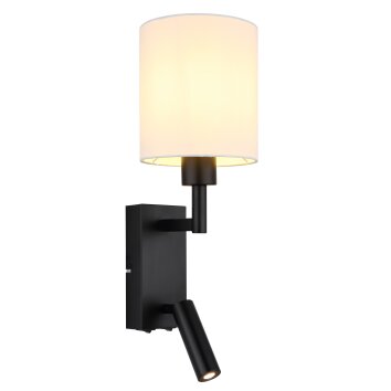 Illuminazione Globo Lighting Zamora Applique Nero, 1-Luce