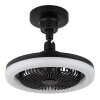 Illuminazione Globo Lighting Lidea Lampada con ventilatore LED Nero, 1-Luce, Telecomando