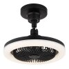 Illuminazione Globo Lighting Lidea Lampada con ventilatore LED Nero, 1-Luce, Telecomando