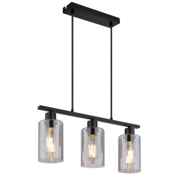 Illuminazione Globo Lighting Hadera Lampadario a sospensione Nero, 3-Luci