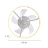 Illuminazione Leuchten Direkt mit Lampada con ventilatore LED Bianco, 1-Luce, Telecomando