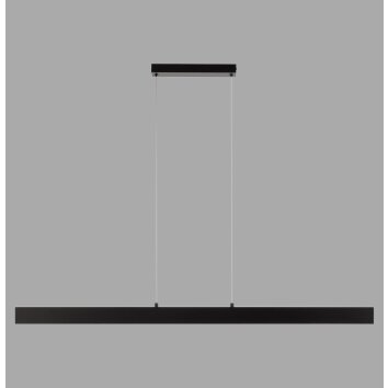 Illuminazione Leuchten Direkt DRITTO Lampada a sospensione LED Nero, 1-Luce